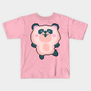 Panda Zen: Pixel Art Panda Design for Fashionable Apparel Kids T-Shirt